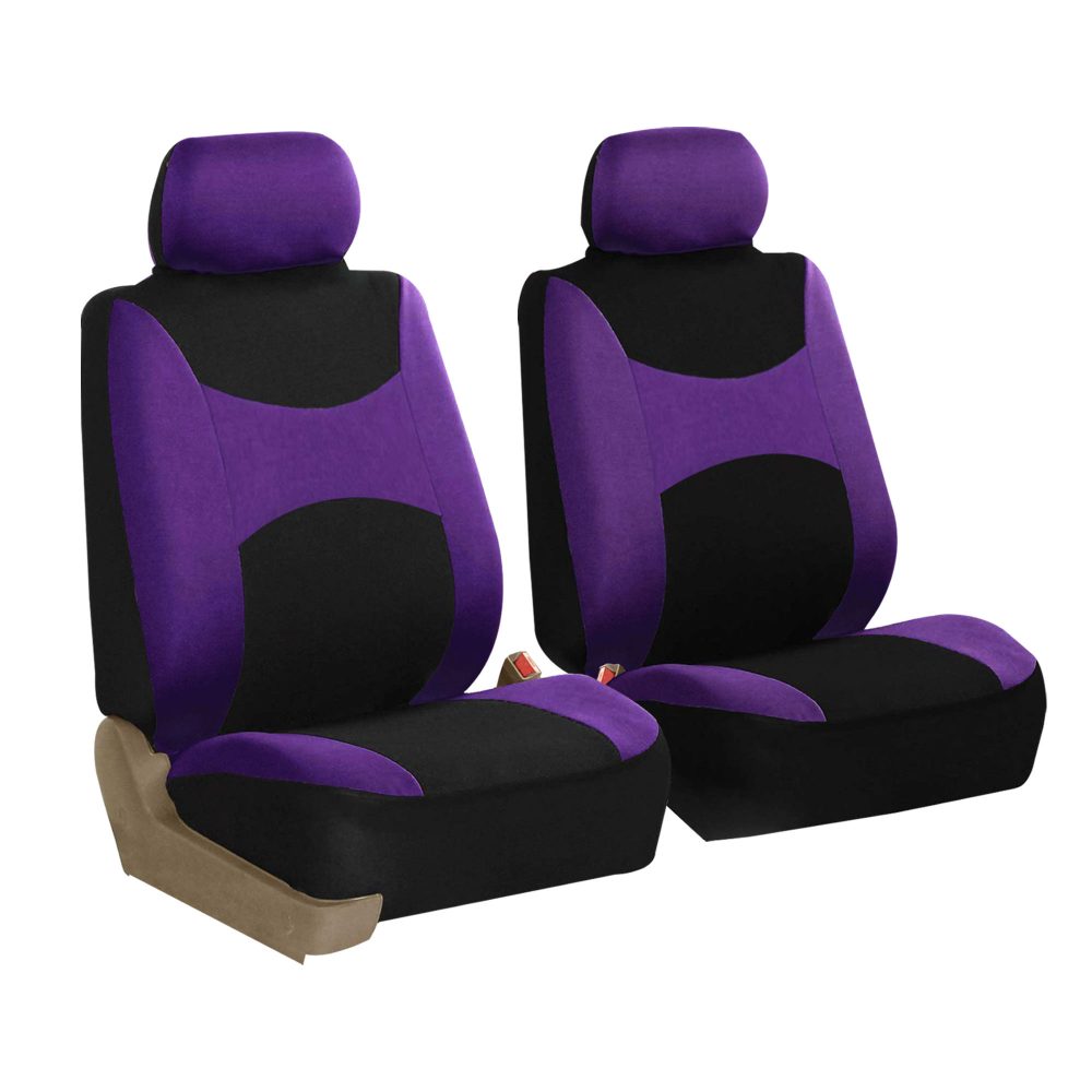 Light & Breezy Flat Cloth Seat Covers - Front Set Purple