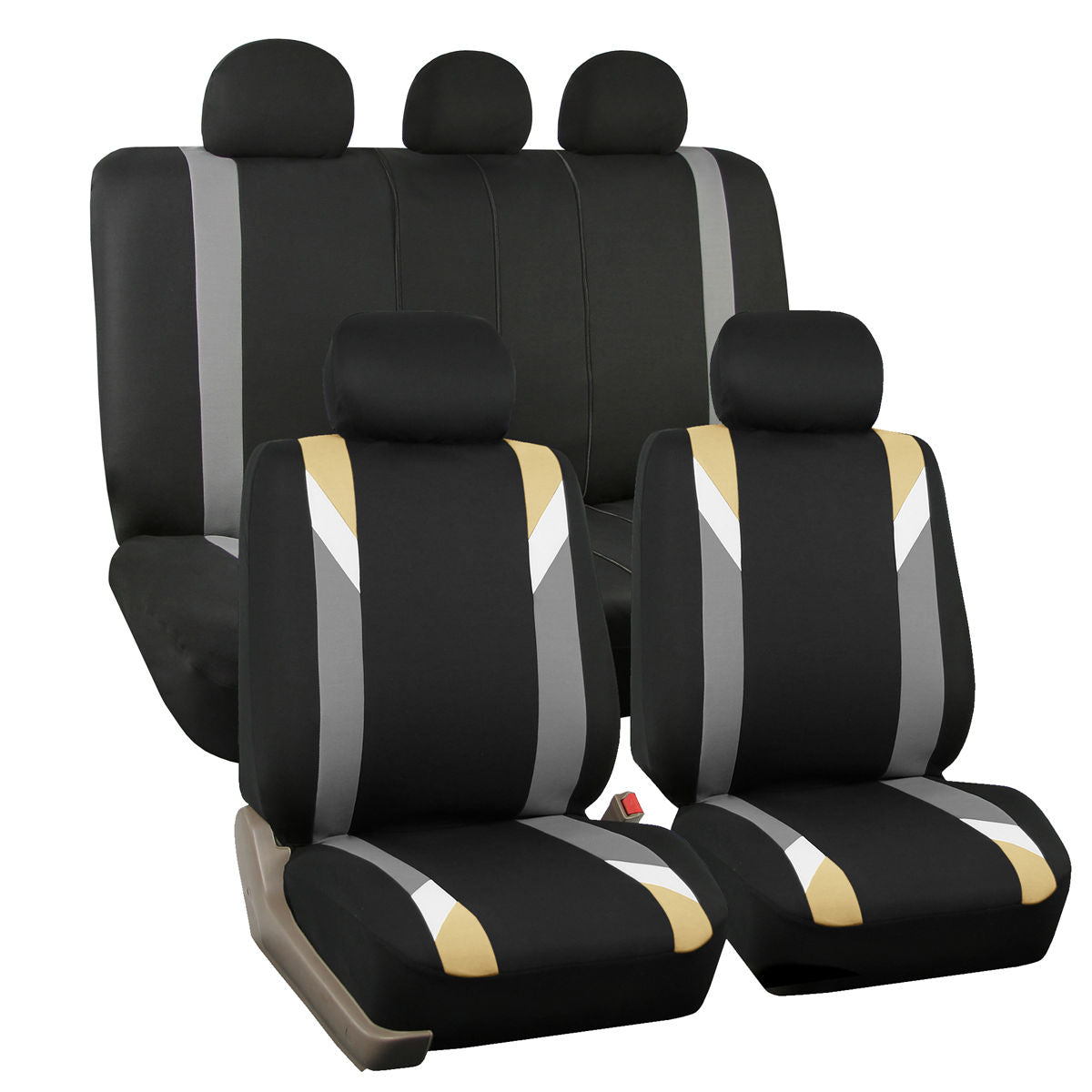 Premium Modernistic Seat Covers - Full Set Beige