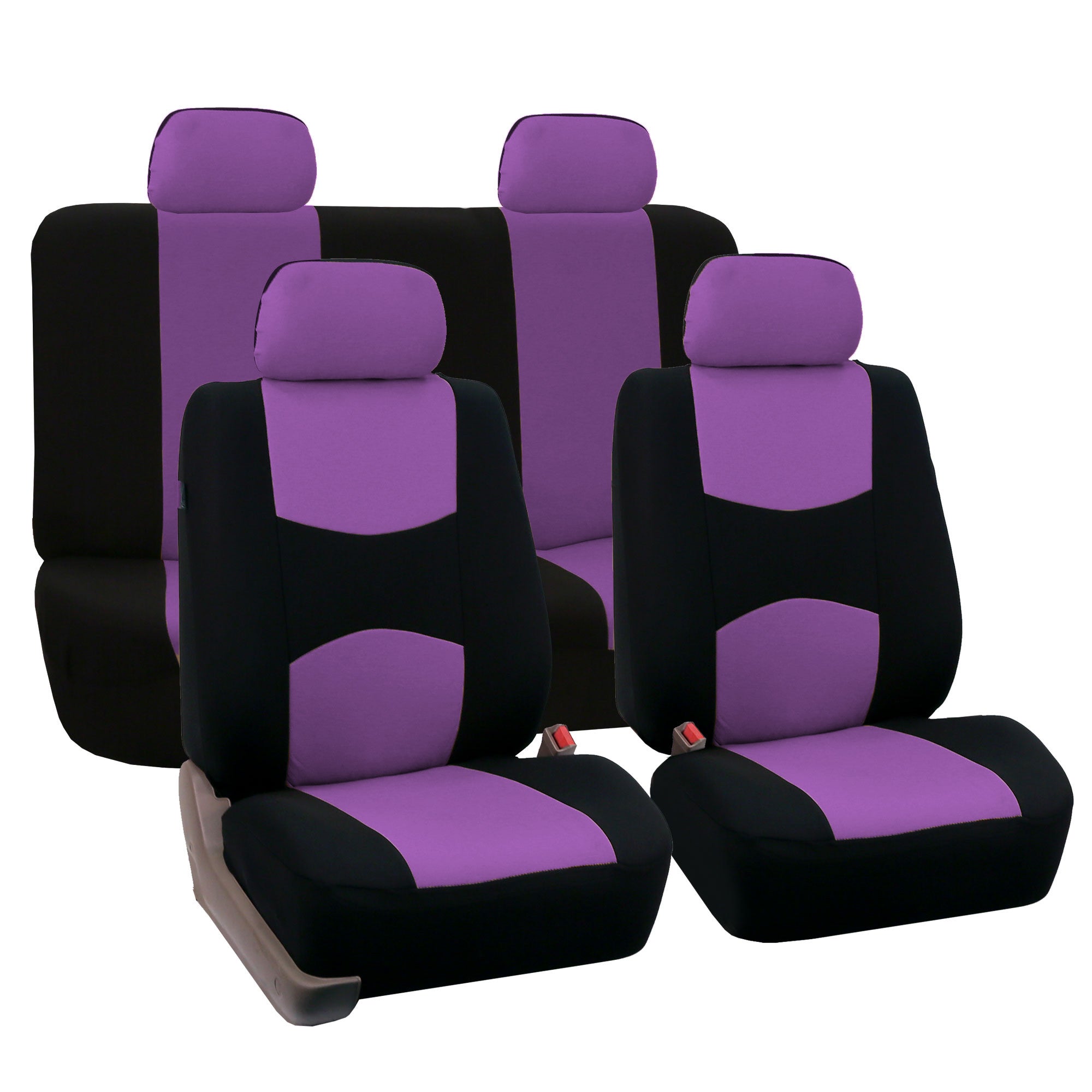 Flat Cloth Seat Covers - Full Set Purple