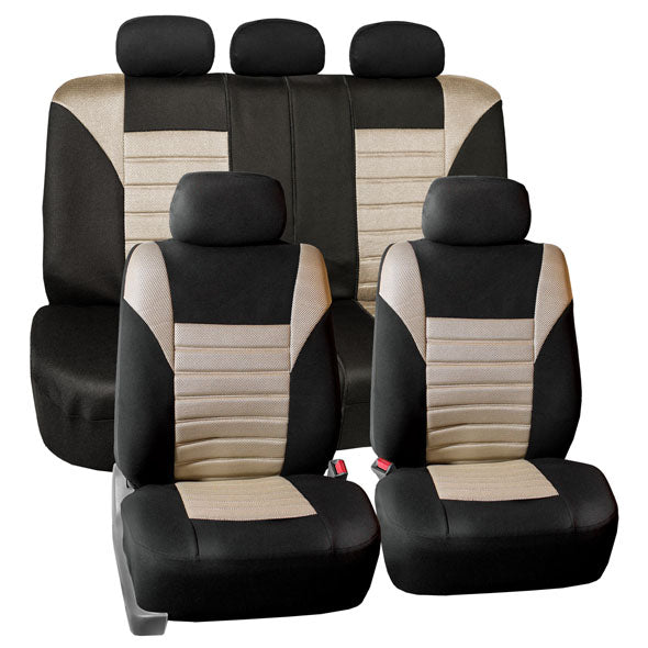 Premium 3D Air Mesh Seat Covers - Full Set Beige