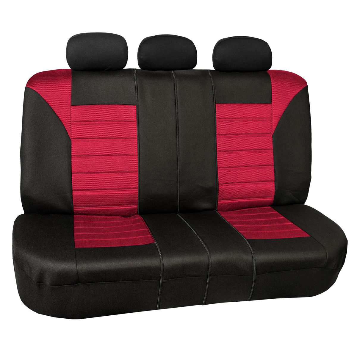 Premium 3D Air Mesh Seat Covers - Rear Red