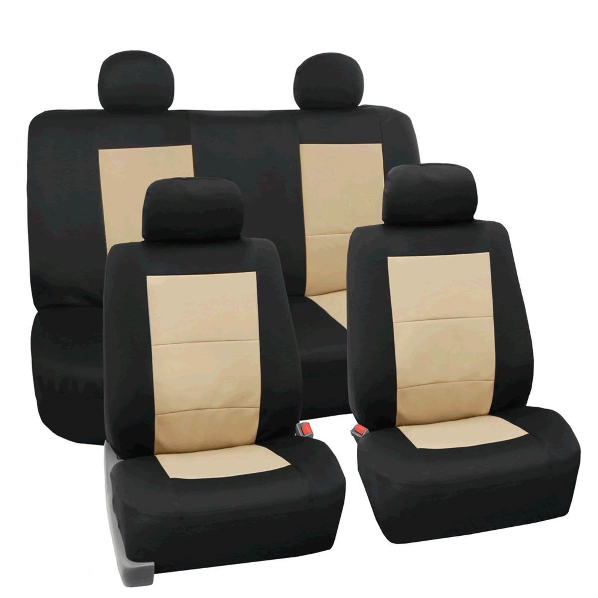 Pet Approved EVA Foam Waterproof Seat Covers - Full Set Beige