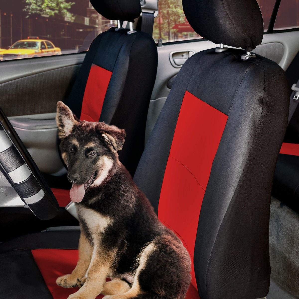 Pet Approved EVA Foam Waterproof Seat Covers - Full Set Red