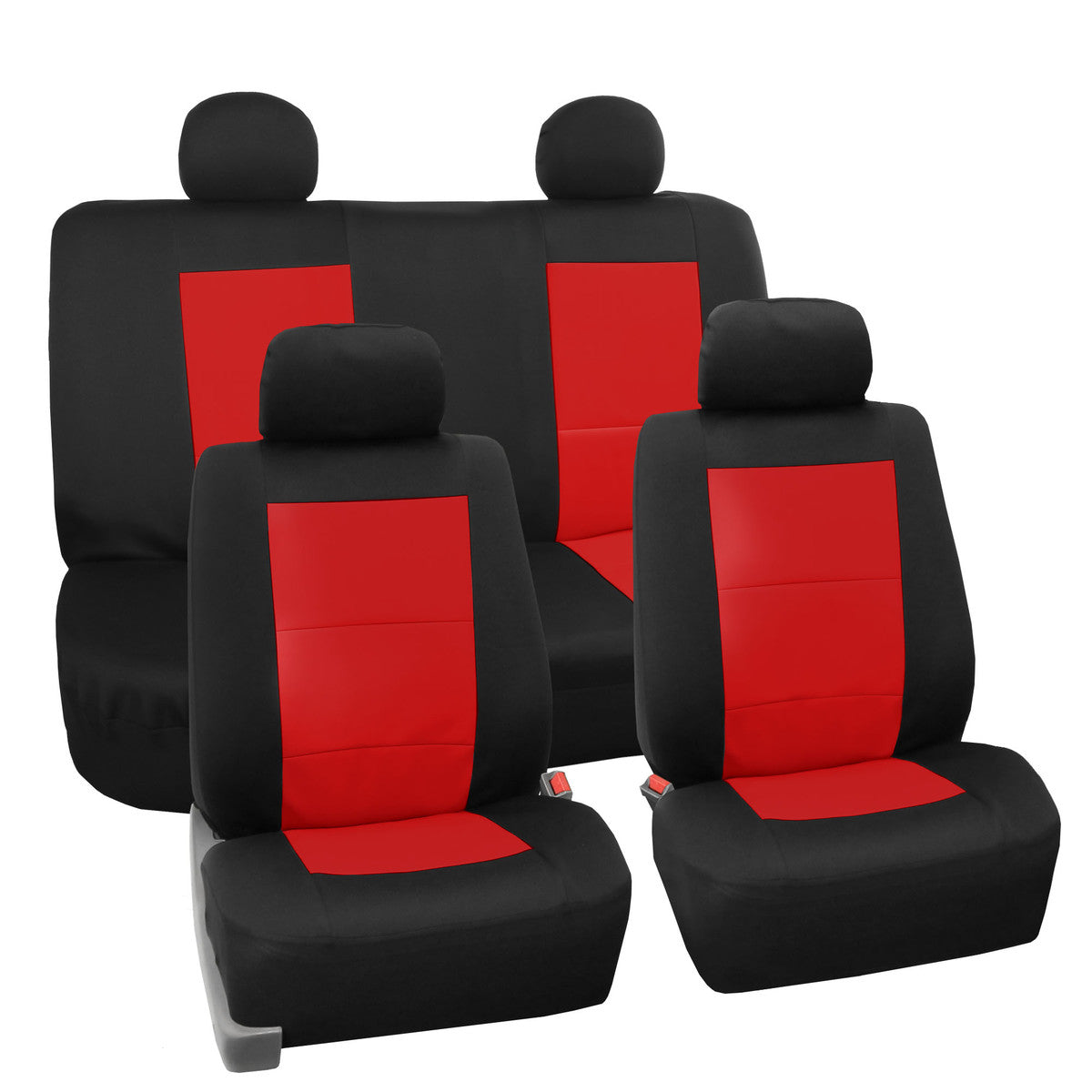 Pet Approved EVA Foam Waterproof Seat Covers - Full Set Red