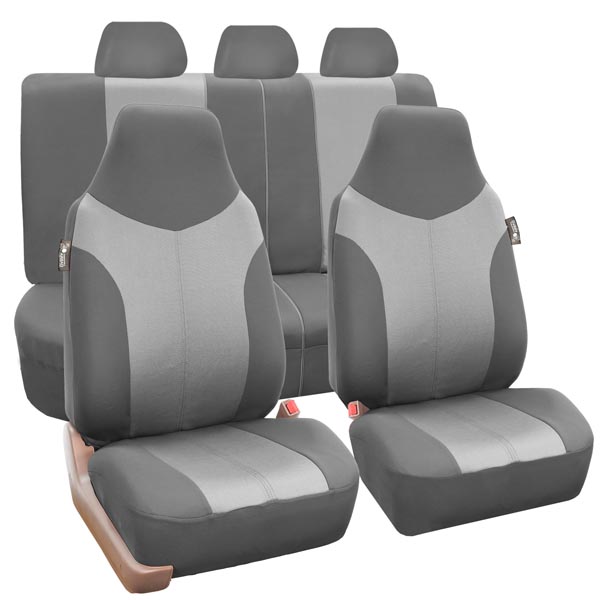 Supreme Twill Seat Covers - Full Set Gray