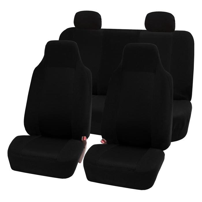 Classic Cloth Seat Covers - Full Set Black