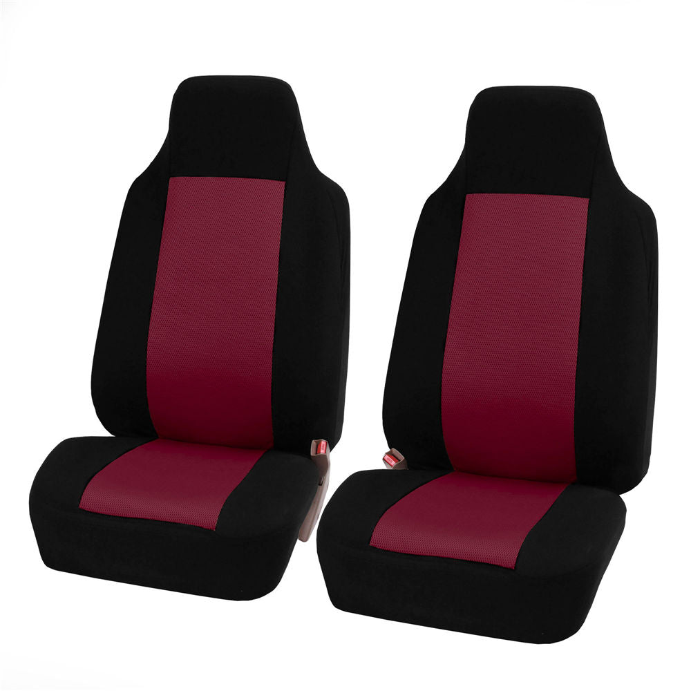 Classic Cloth Seat Covers - Front Set Burgundy