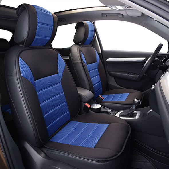 Premium Car Seat Cushions - Front Set Blue