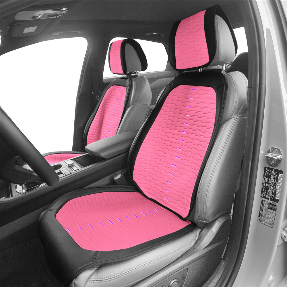 Colorful Ultra Car Seat Cushions - Front Set Pink