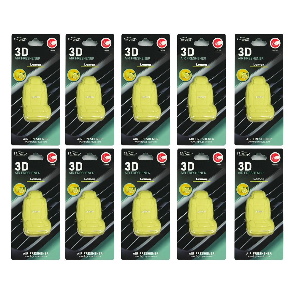 Clip On 3D Air Freshener- 10PK Yellow