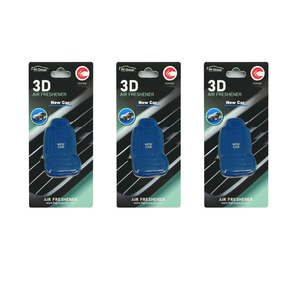 Clip On 3D Air Freshener- 3PK Dark Blue