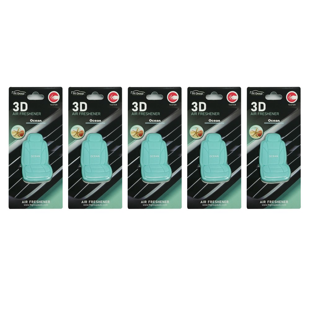 Clip On 3D Air Freshener - 5PK Light Blue