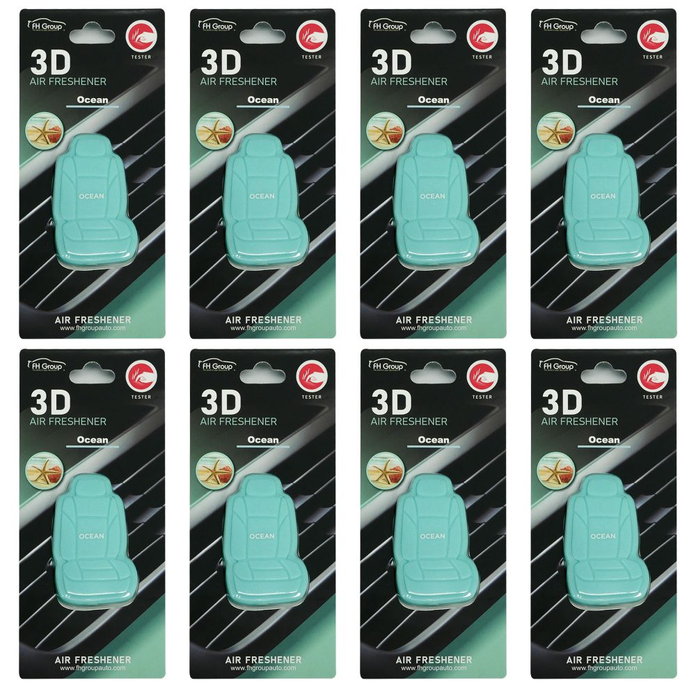 Clip On 3D Air Freshener - 8PK Light Blue