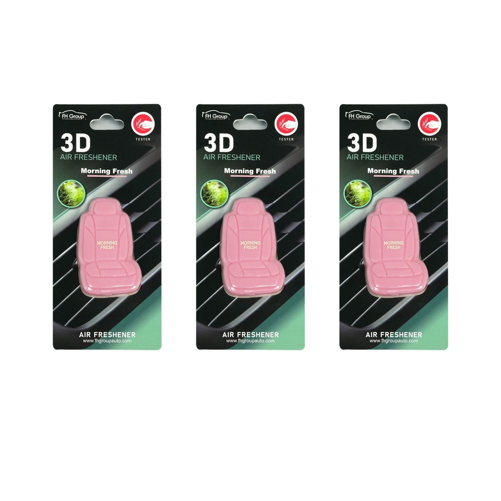 Clip On 3D Air Freshener- 3PK Pink