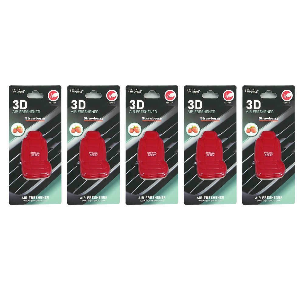 Clip On 3D Air Freshener - 5PK Red