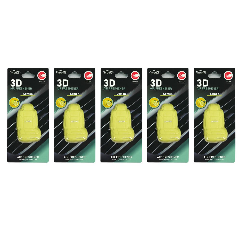 Clip On 3D Air Freshener - 5PK Yellow