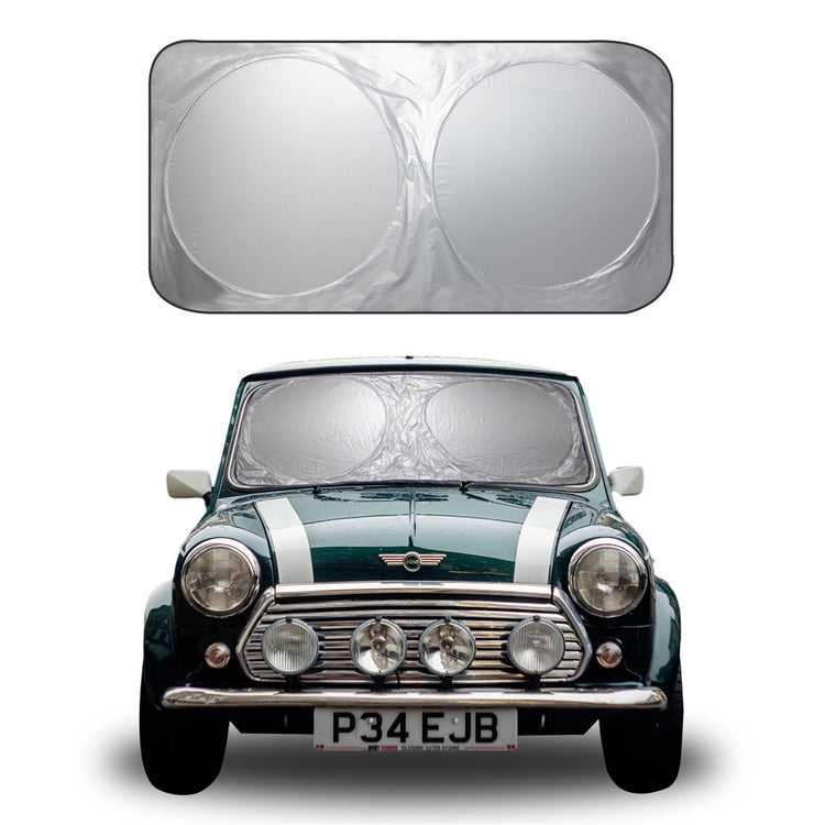Foldable Car Windshield Sunshade in Reflective Silver Small