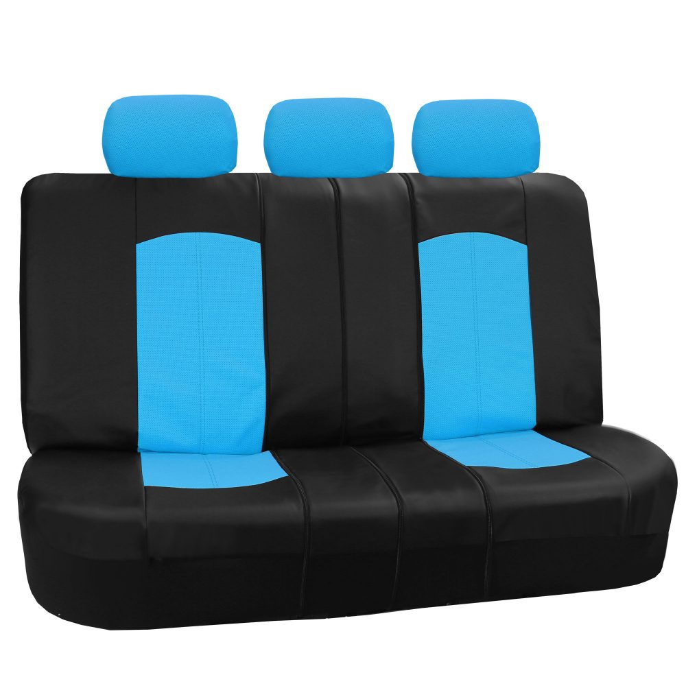 Highest Grade Faux Leather Seat Covers - Rear Blue