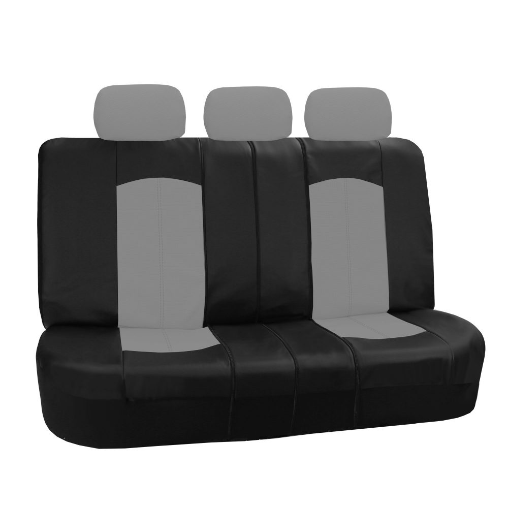 Highest Grade Faux Leather Seat Covers - Rear Gray