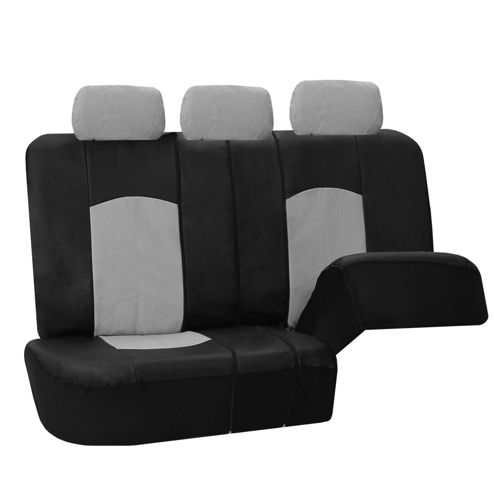 Highest Grade Faux Leather Seat Covers - Rear Gray