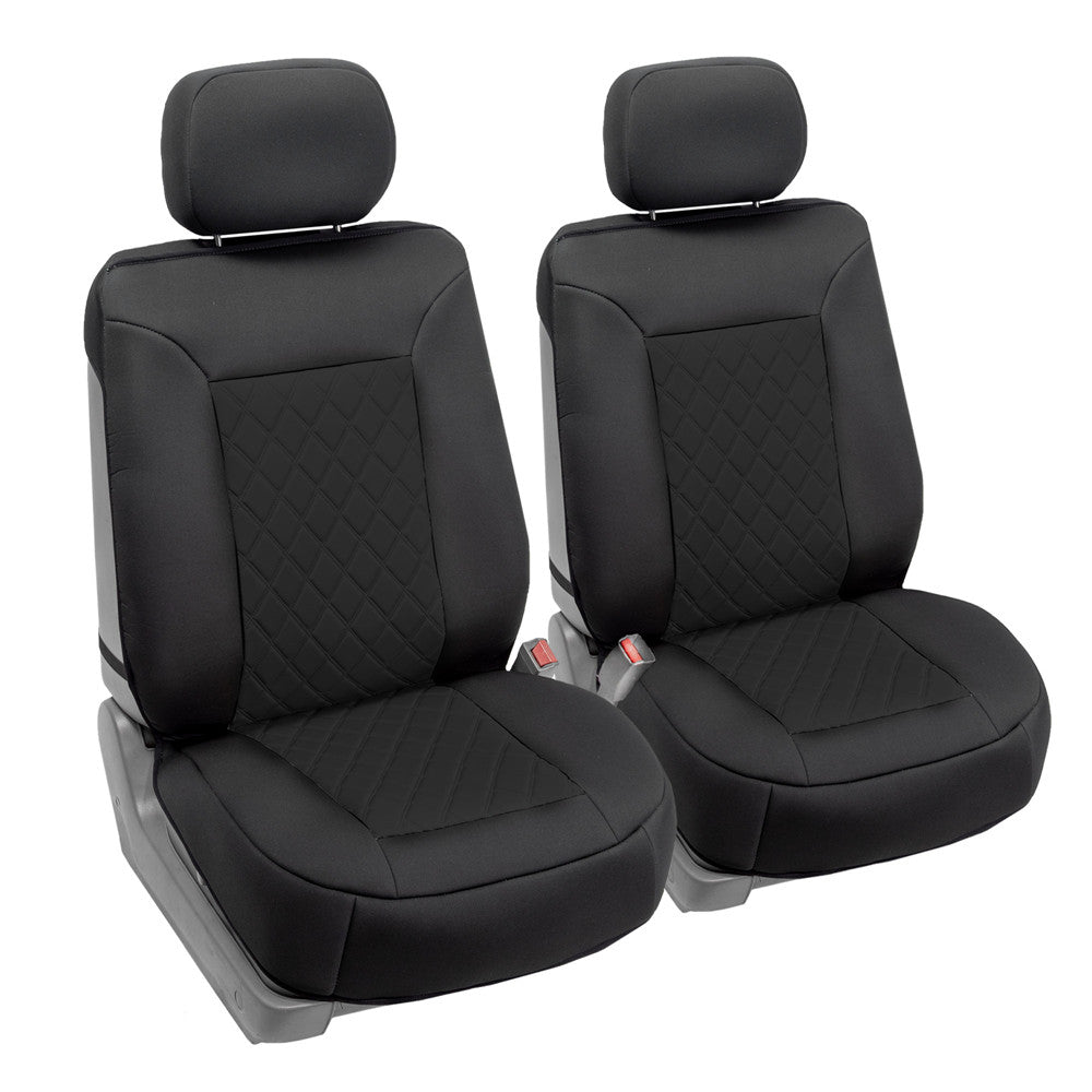 Neosupreme Deluxe Quality Car Seat Cushions - Front Set Black