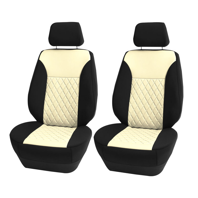 Ultraflex Neoprene Diamond Patterned Seat Covers - Front Set Beige