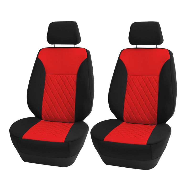 Ultraflex Neoprene Diamond Patterned Seat Covers - Front Set Red
