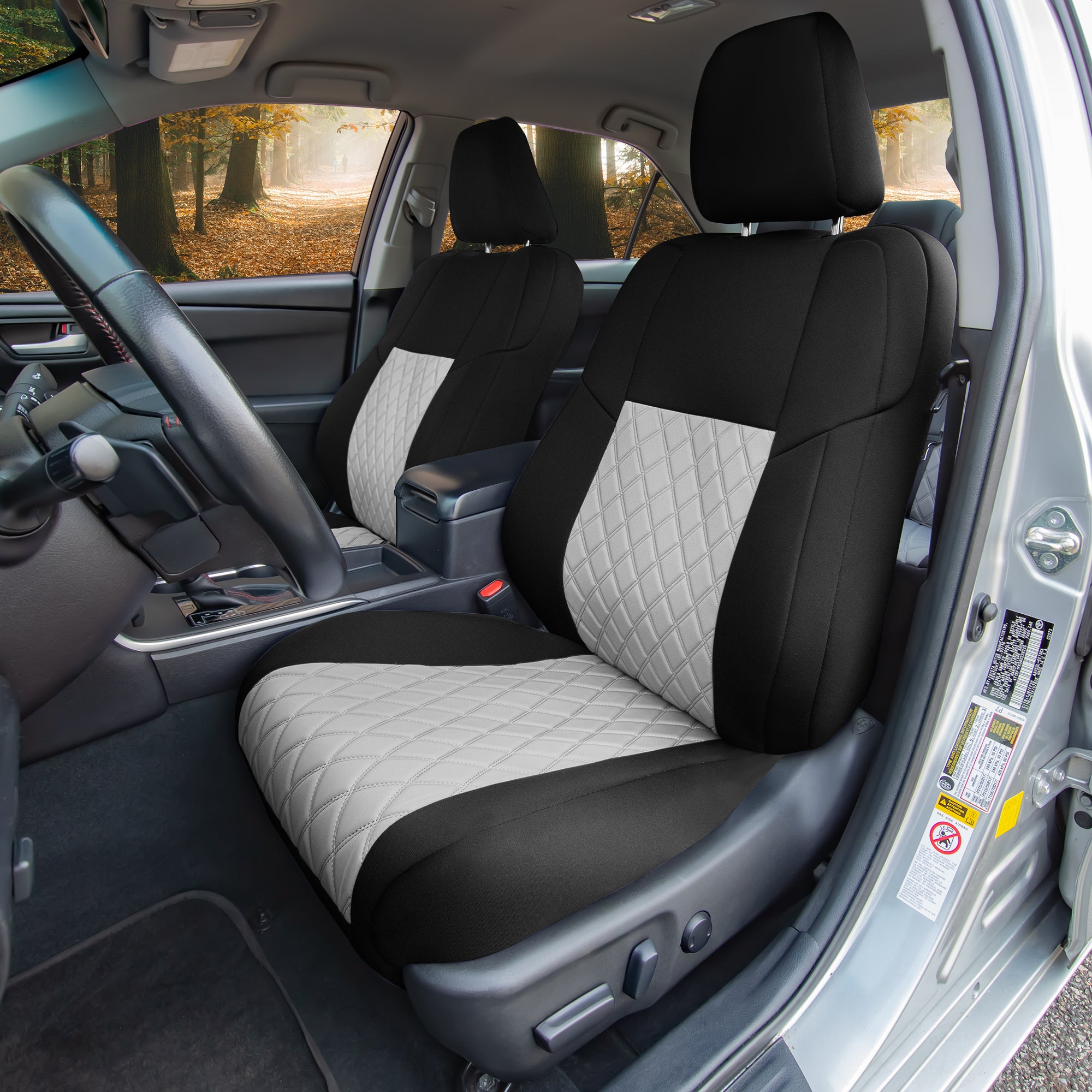Toyota Camry LE | SE | XSE | XLE  2012-2017 - Full Set Seat Covers - Gray Ultraflex Neoprene