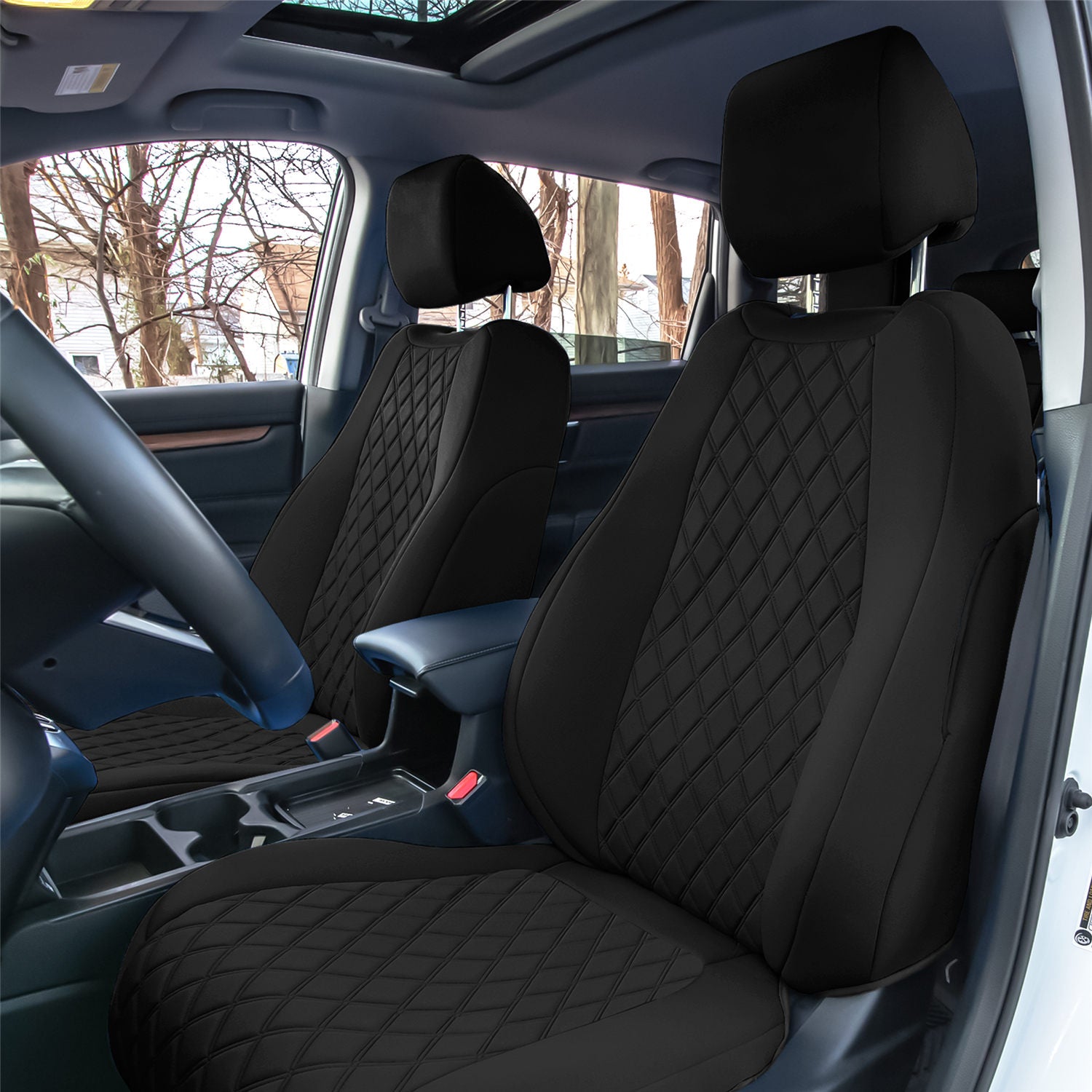 Honda CR-V 2017-2022 - Front Set Seat Covers -  Black Ultraflex Neoprene