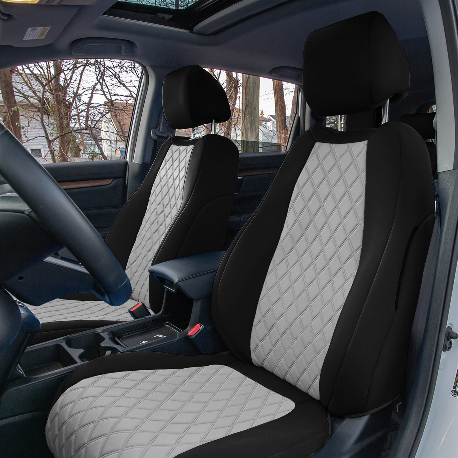 Honda CR-V 2017-2022 - Front Set Seat Covers -  Gray Ultraflex Neoprene