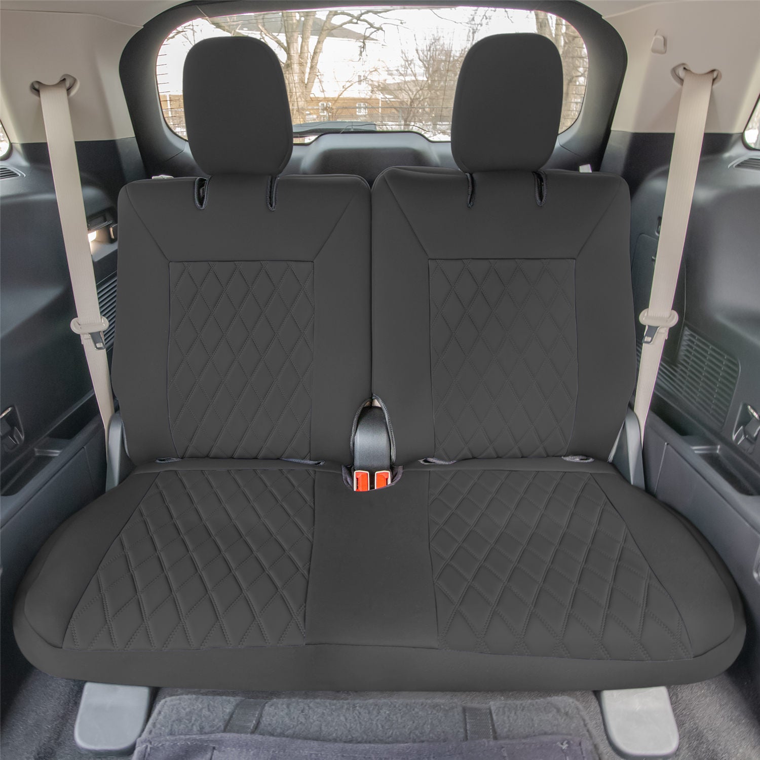 Ford Explorer Base 2020-2024  - 3rd Row Set Seat Covers -  Black Ultraflex Neoprene