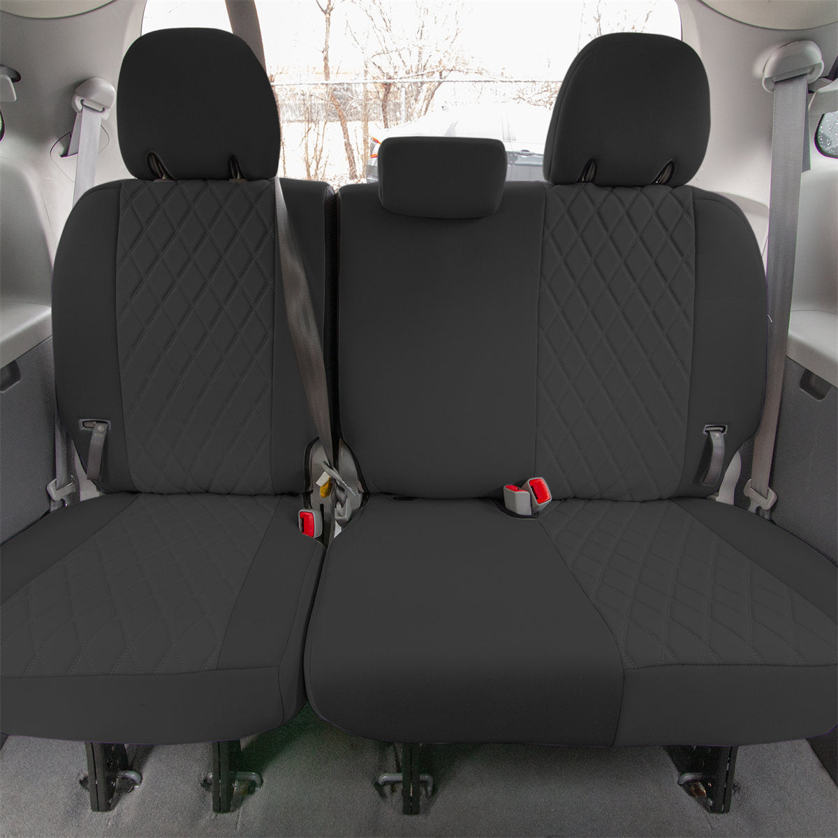 Toyota Sienna 2011 - 2020 - 3rd Row Set Seat Covers - Black Ultraflex Neoprene