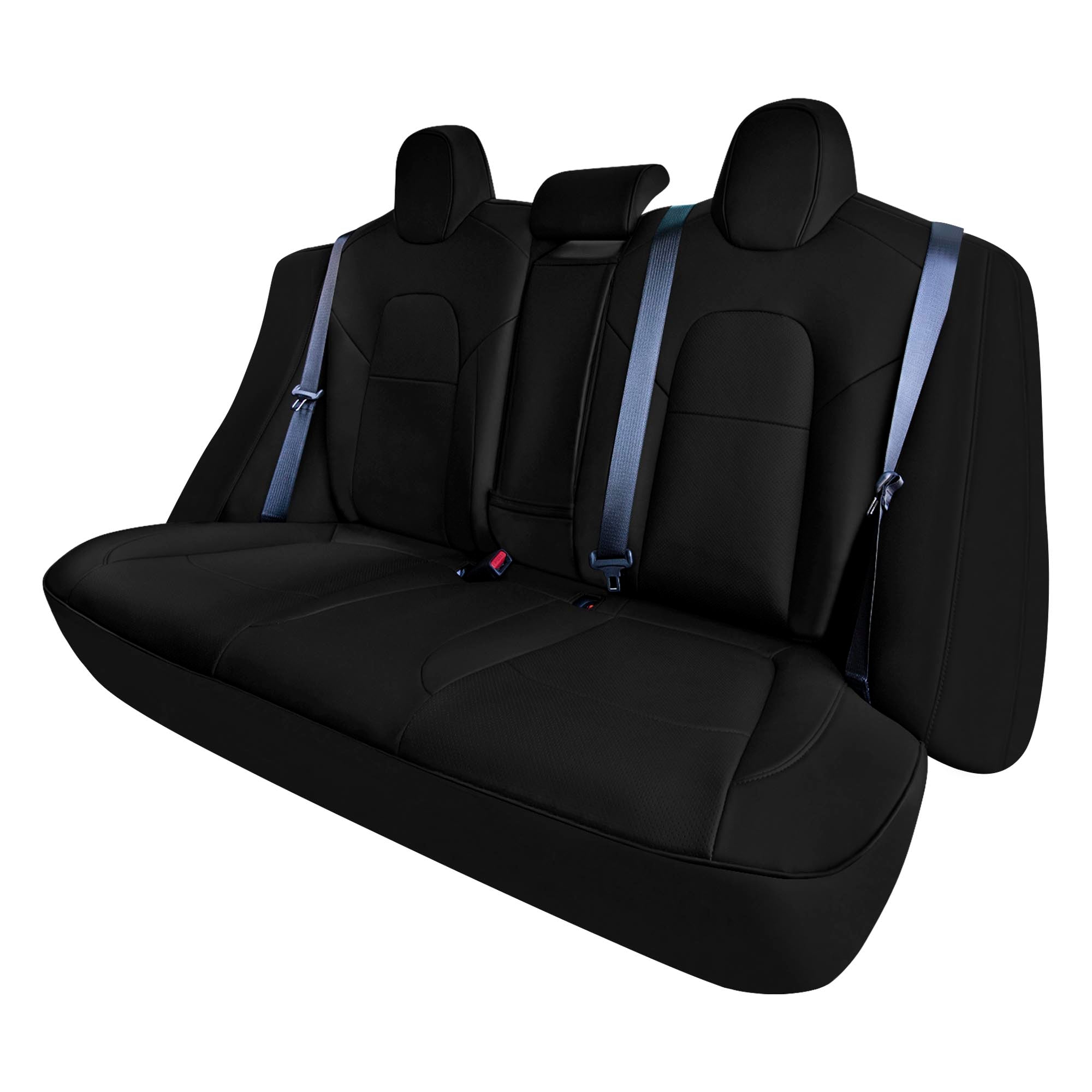 Tesla Model 3 2017 - 2024  - Rear Set - Black Faux Leather