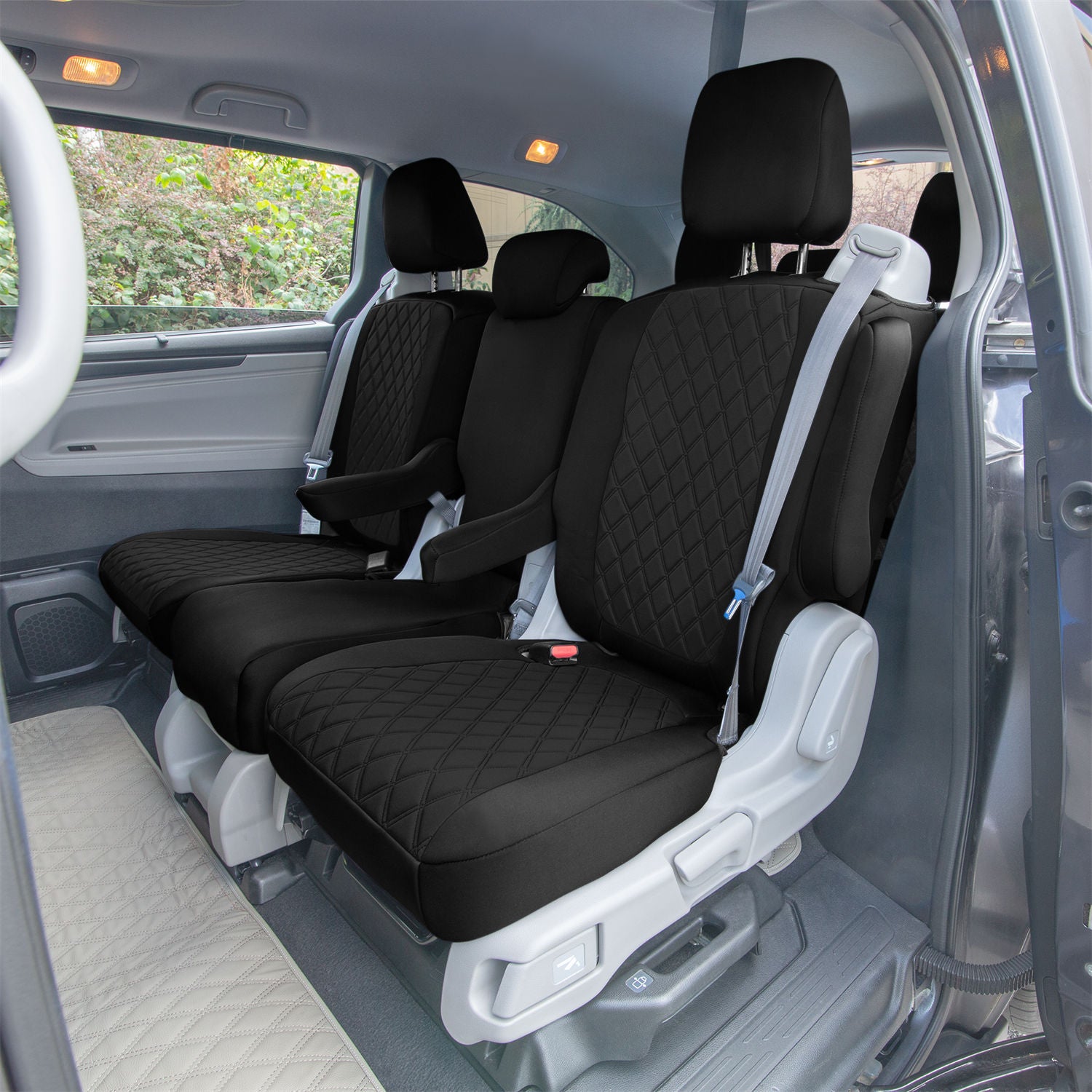 Honda Odyssey 2018 - 2025 - 2nd Row Seat Covers - Black Ultraflex Neoprene