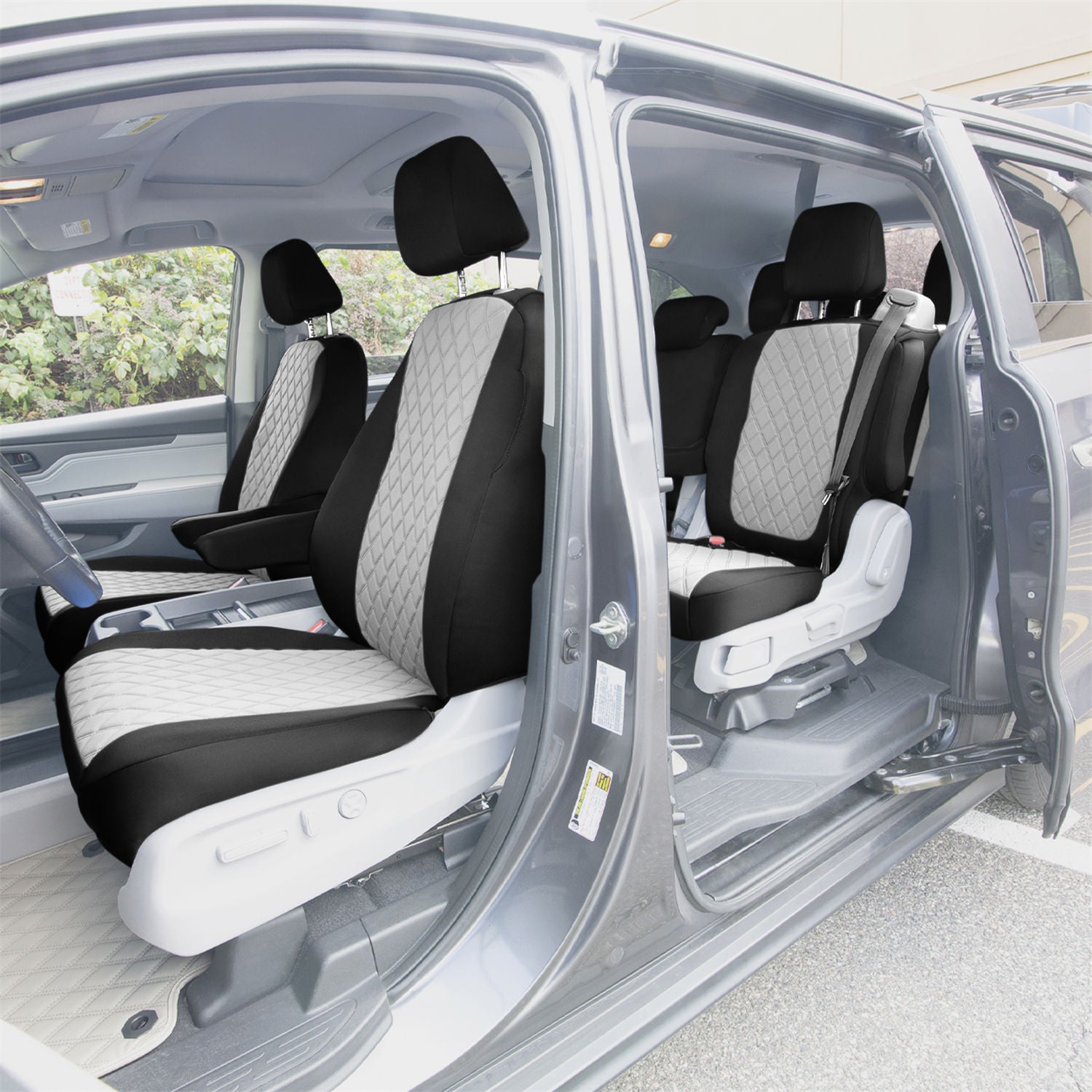 Honda Odyssey 2018 - 2024  -Full Set Seat Covers - Gray Ultraflex Neoprene