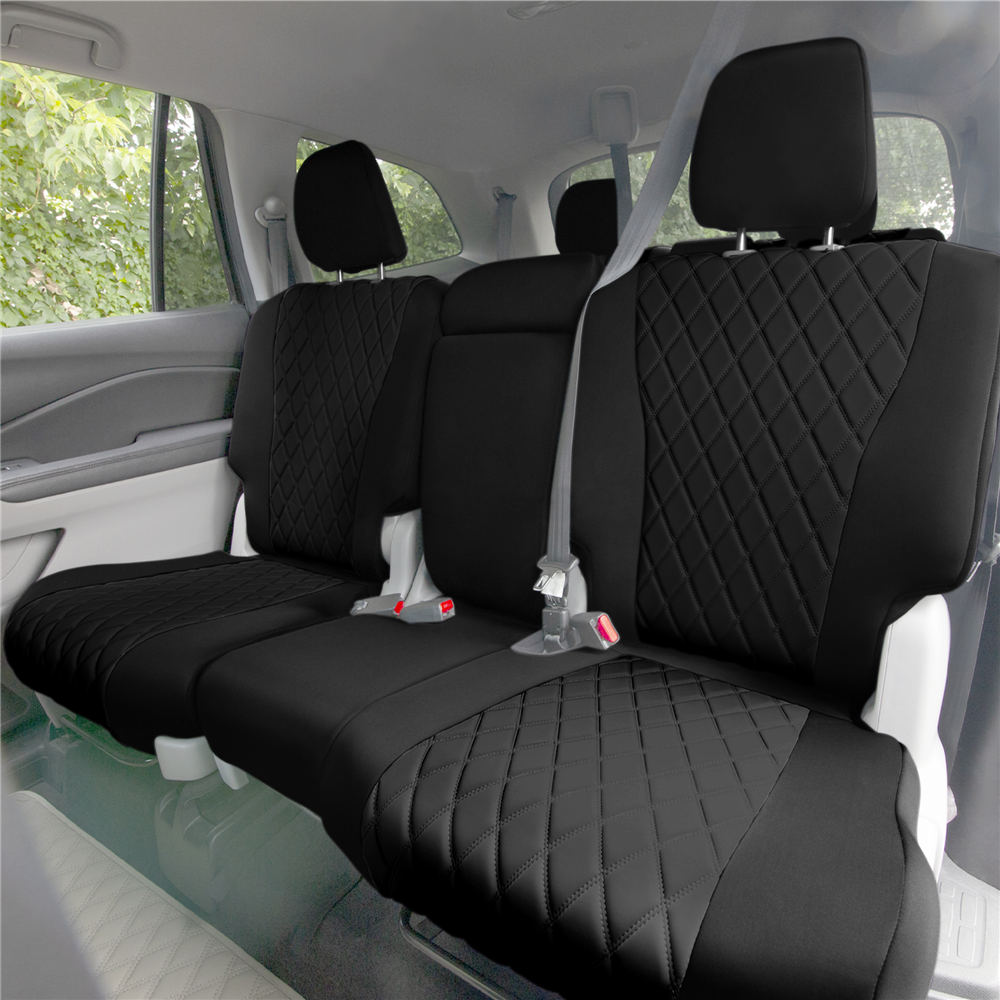 Honda Pilot 2016 - 2022 - 2nd Row Seat Covers - Black Ultraflex Neoprene