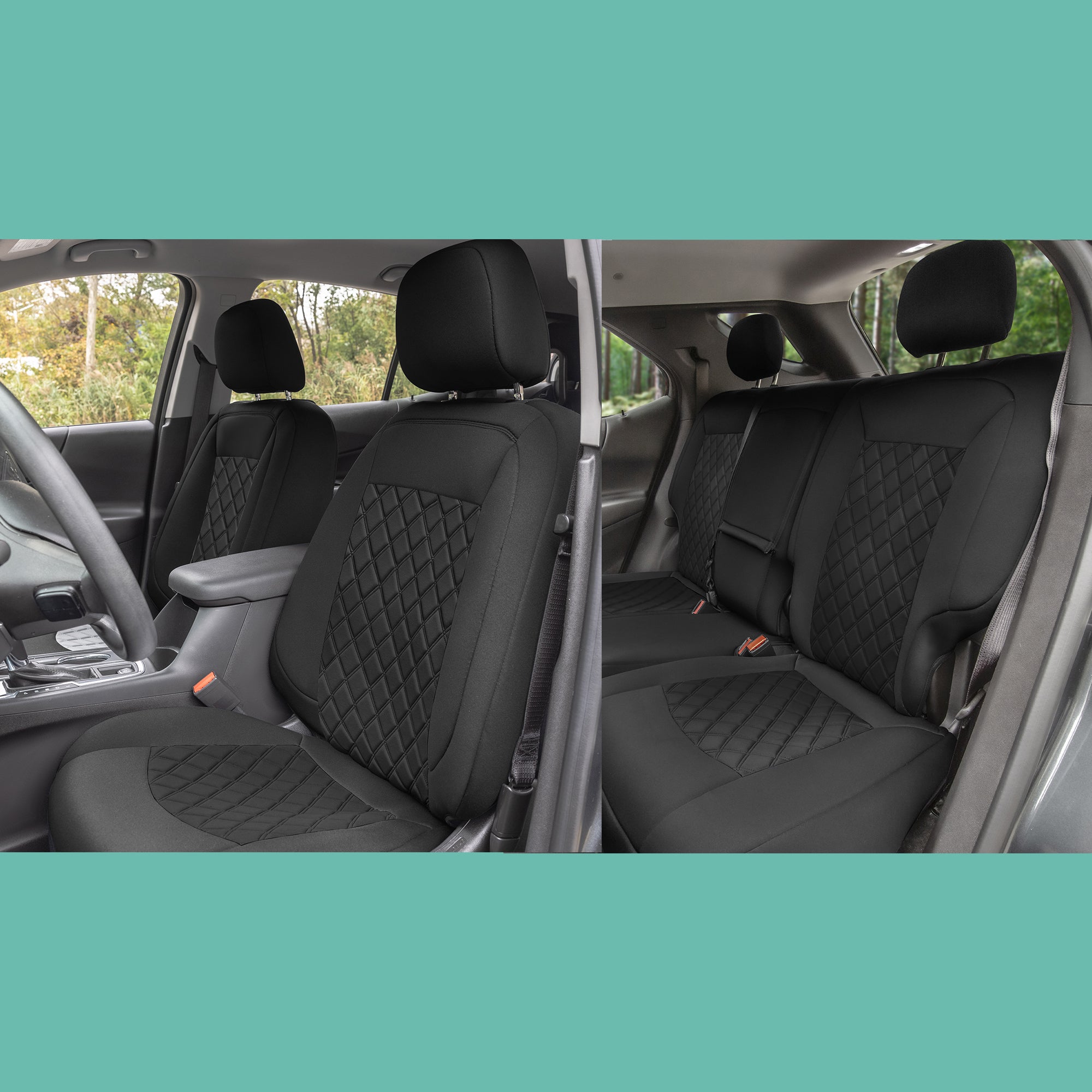 Chevy Equinox 2018-2023 - Full Set Seat Covers - Black Ultraflex Neoprene