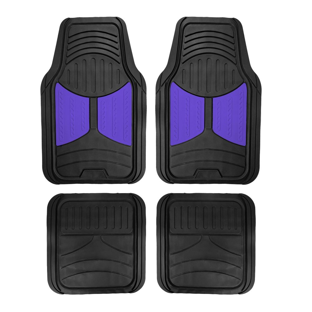 Trimmable ClimaProof Monster Eye Non-Slip Rubber Floor Mats - Full Set Indigo Blue