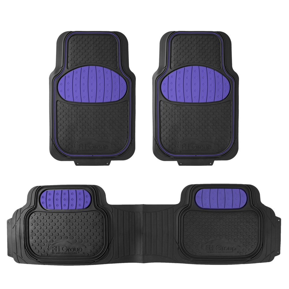 Heavy Duty ClimaProof Trimmable Touchdown Non-Slip Rubber Floor Mats Indigo Blue