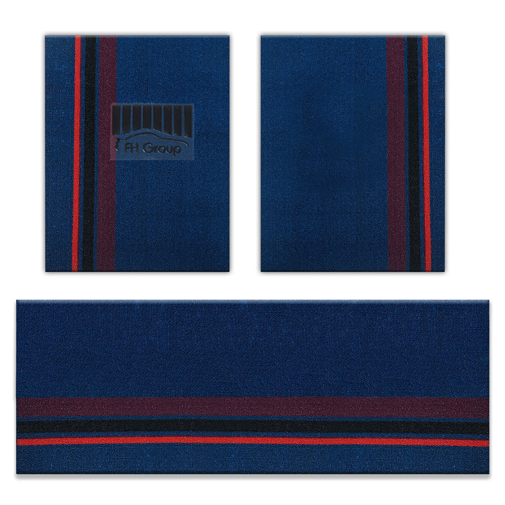 DIY Ultra Waterproof Trimmable Non-Slip Vinyl Floor Mats Striped Blue