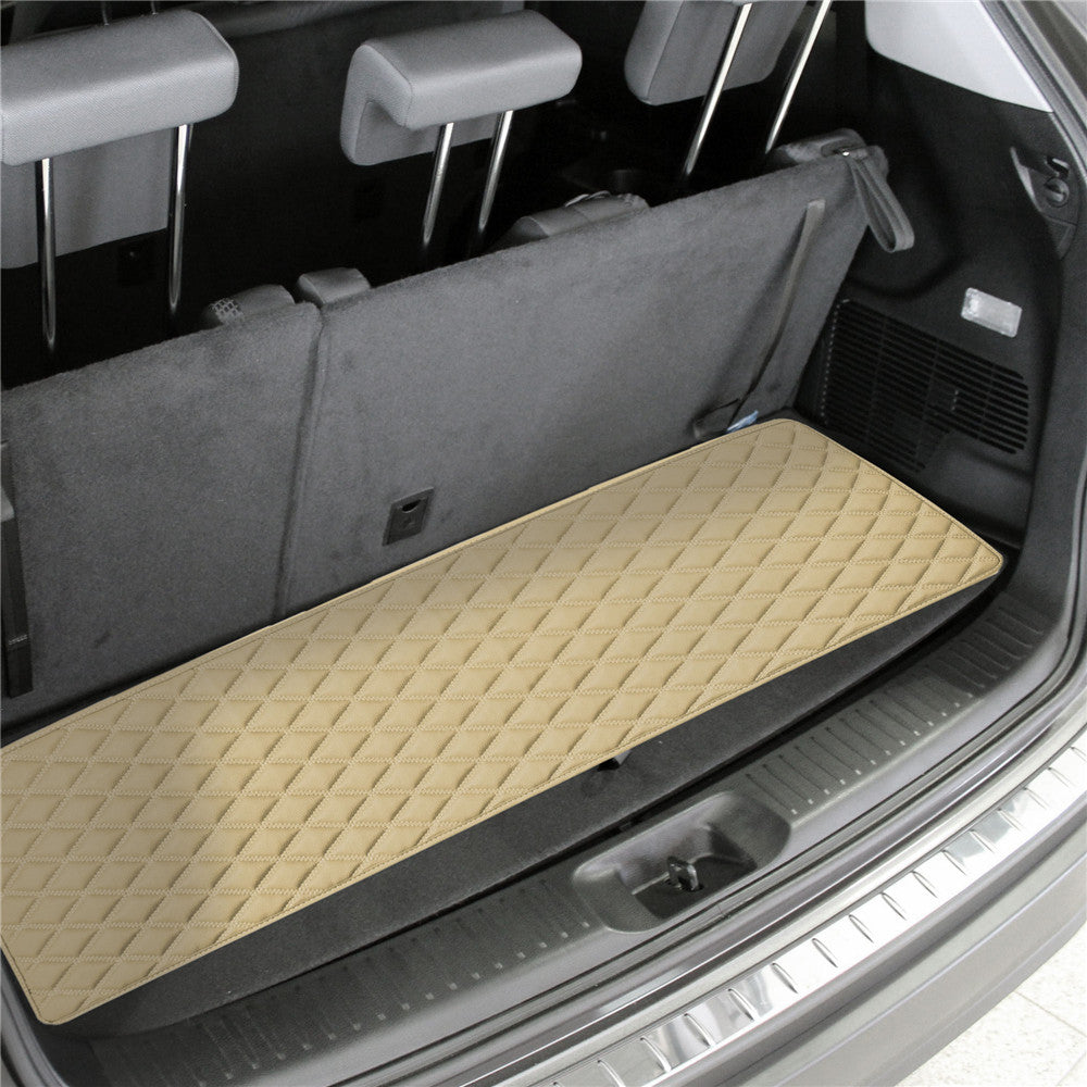Deluxe Heavy-Duty Diamond Pattern Multi-Purpose Non-Slip Faux Leather Cargo Liner Beige, 14