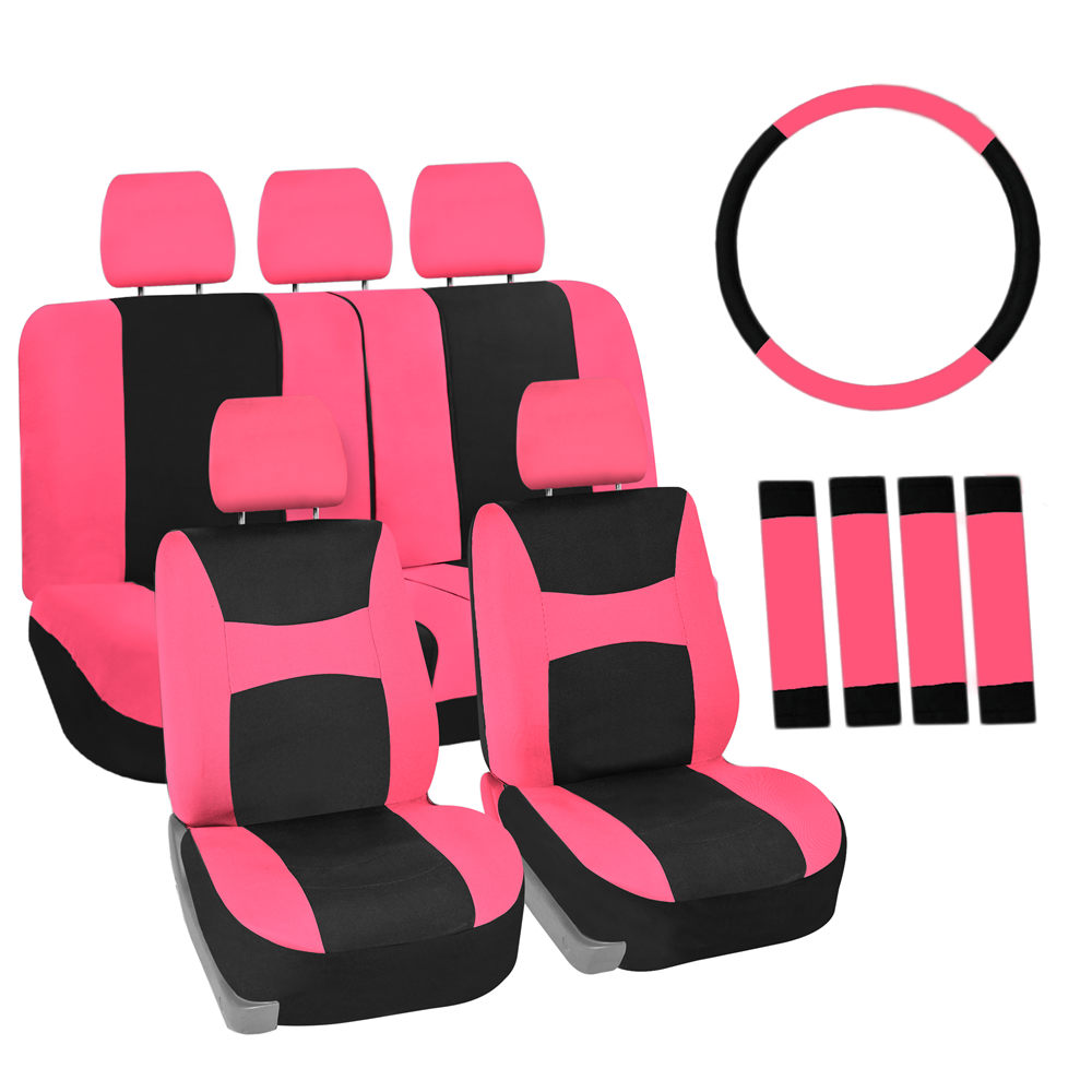 Light & Breezy Flat Cloth Seat Covers - Combo Set Pink