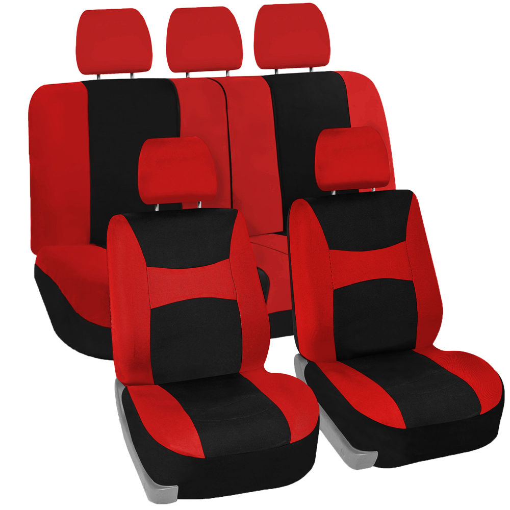 Light & Breezy Flat Cloth Seat Covers - Full Set Red