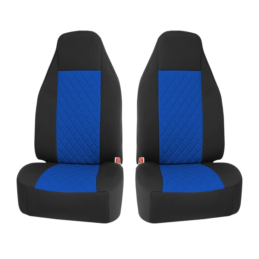 NeoSupreme Seat Covers Deluxe Quality High Back Car Seat Cushions - Front Set Blue