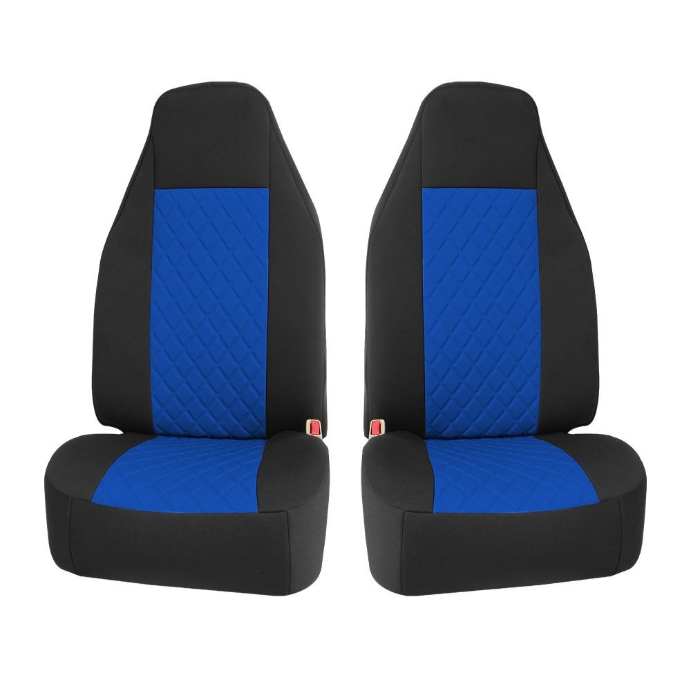 NeoSupreme Seat Covers Deluxe Quality High Back Car Seat Cushions - Front Set Blue