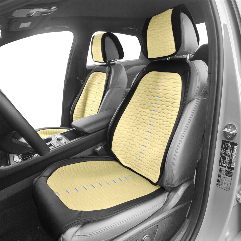 Colorful Ultra Car Seat Cushions - Front Set Beige