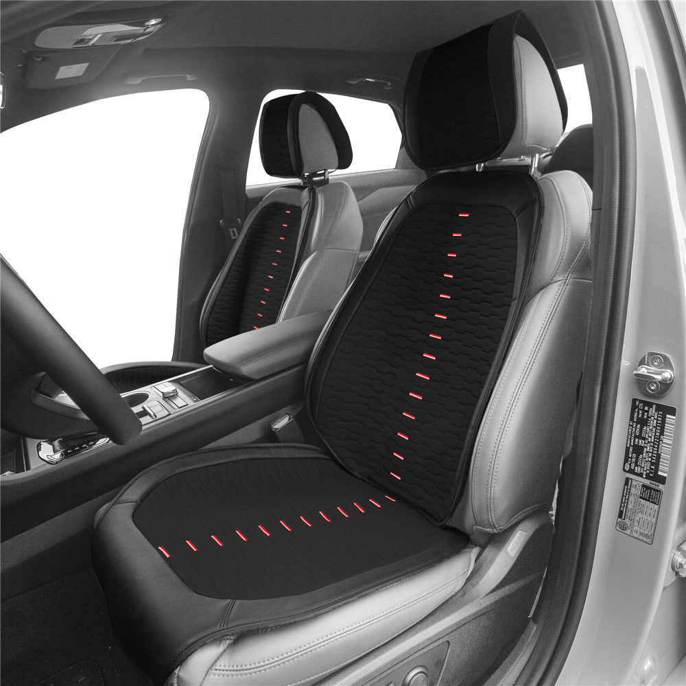 Colorful Ultra Car Seat Cushions - Front Set Black