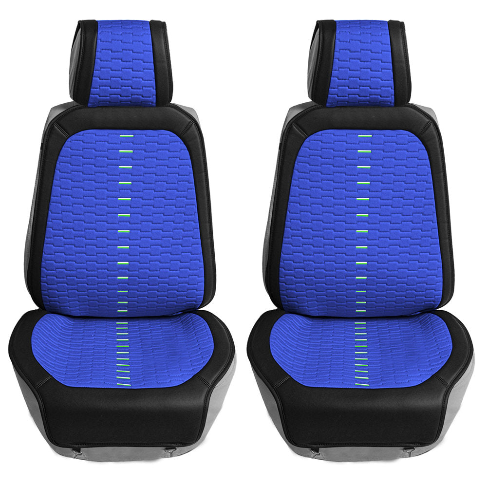 Colorful Ultra Car Seat Cushions - Front Set Blue