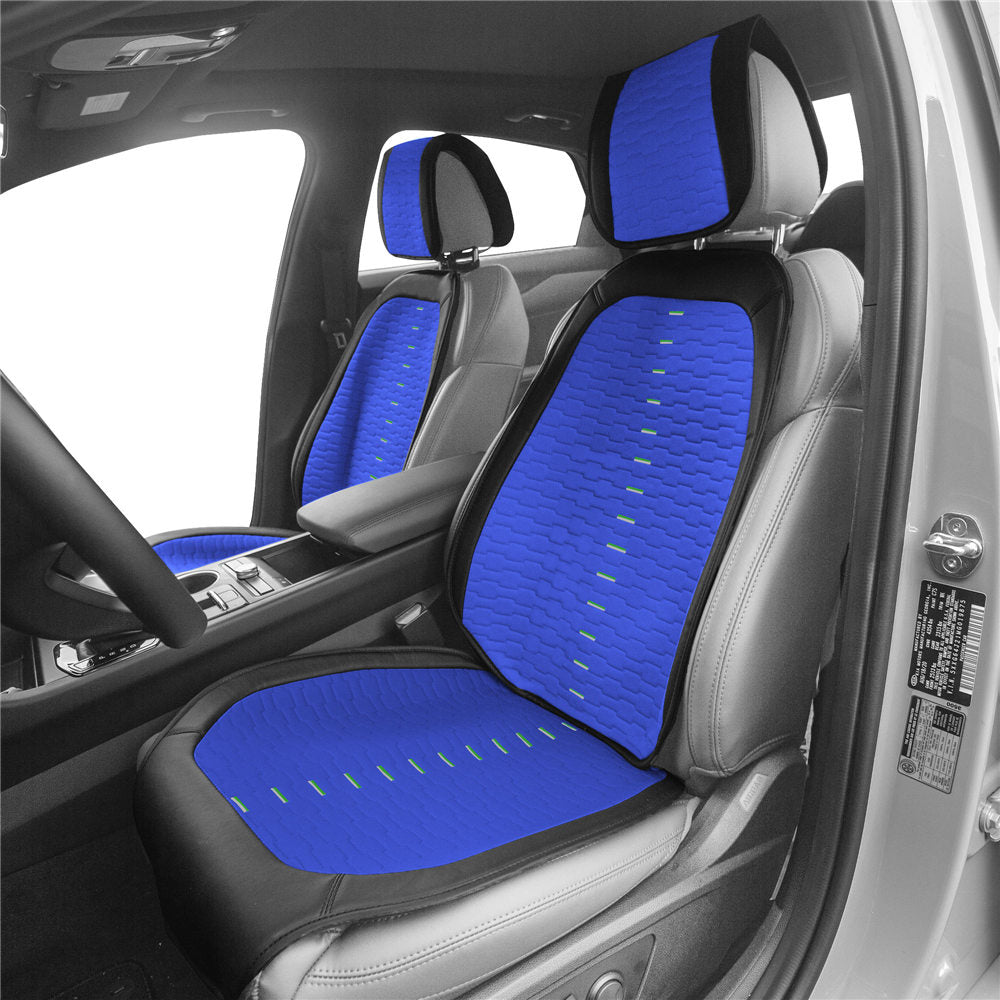 Colorful Ultra Car Seat Cushions - Front Set Blue