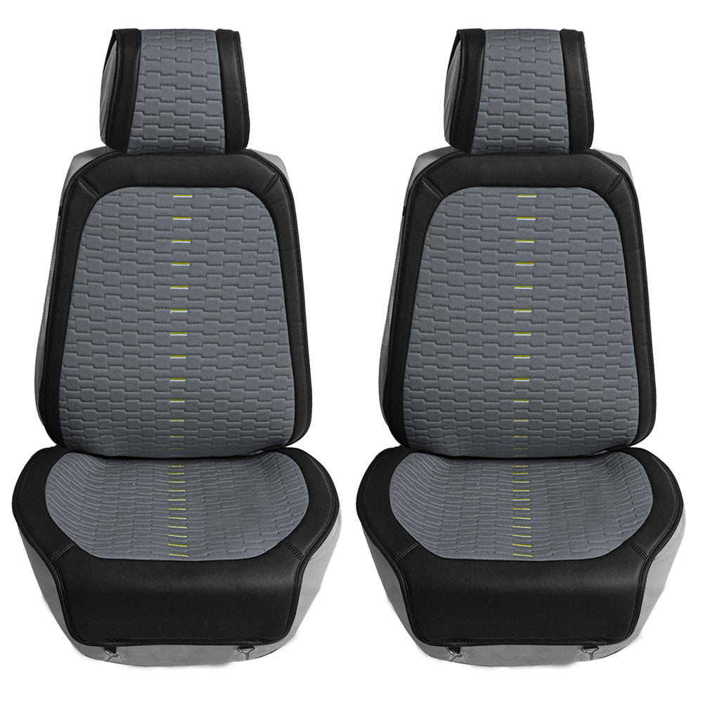 Colorful Ultra Car Seat Cushions - Front Set Gray